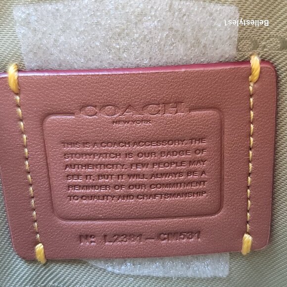 COACH Kira With Quilted Nappa Smooth Leather Crossbody Bag- Moss color ⭐ - Picture 15 of 16